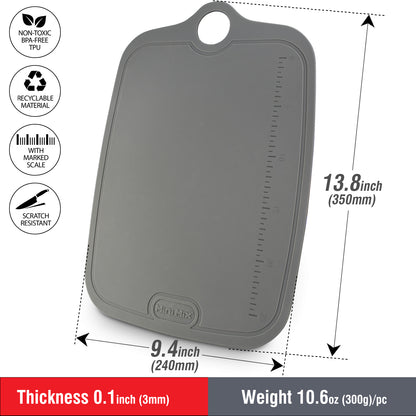 TPU Cutting Board. Single / 1 piece. Gray.