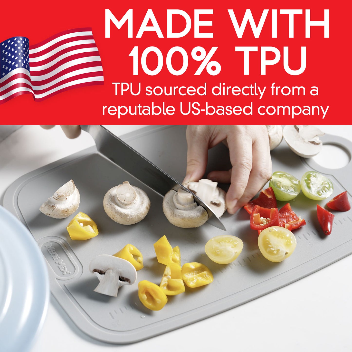 TPU Cutting Board. 3-Piece Set. Light Gray, Gray & Black.